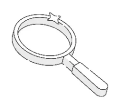 Illustration af forstørrelsesglas