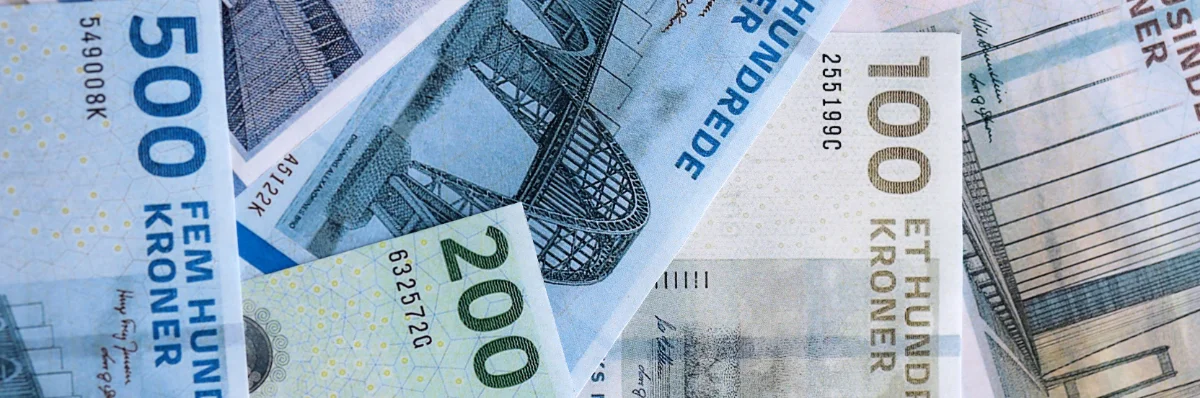 Danske pengesedler i forskellige valører